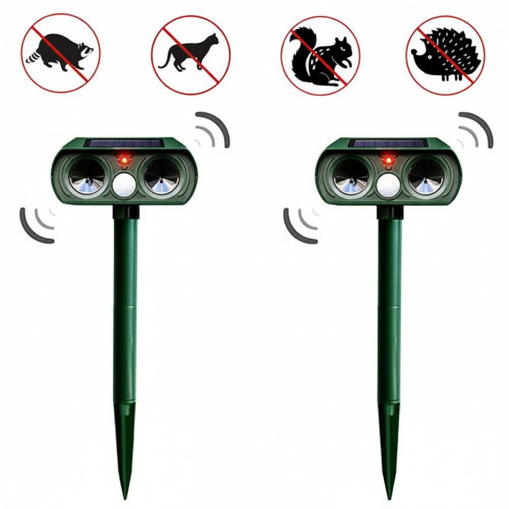 EARTHSAFE - Répulsif anti-faune alimenté par énergie solaire et activé par mouvement