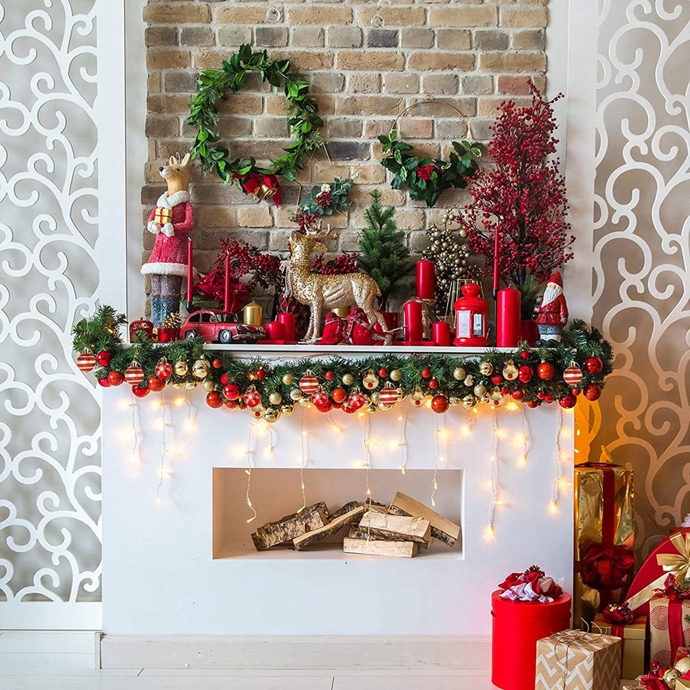 Décorations de boules de Noël faites à la main de 4 cm, 50 cm