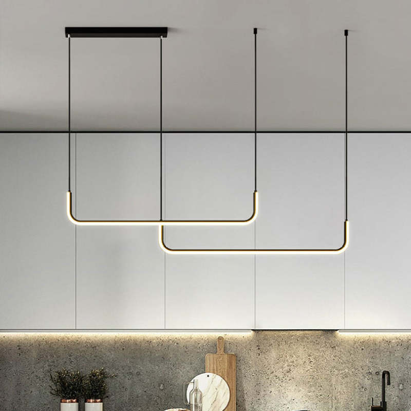 Suspension LED moderne Elara en métal et silicone