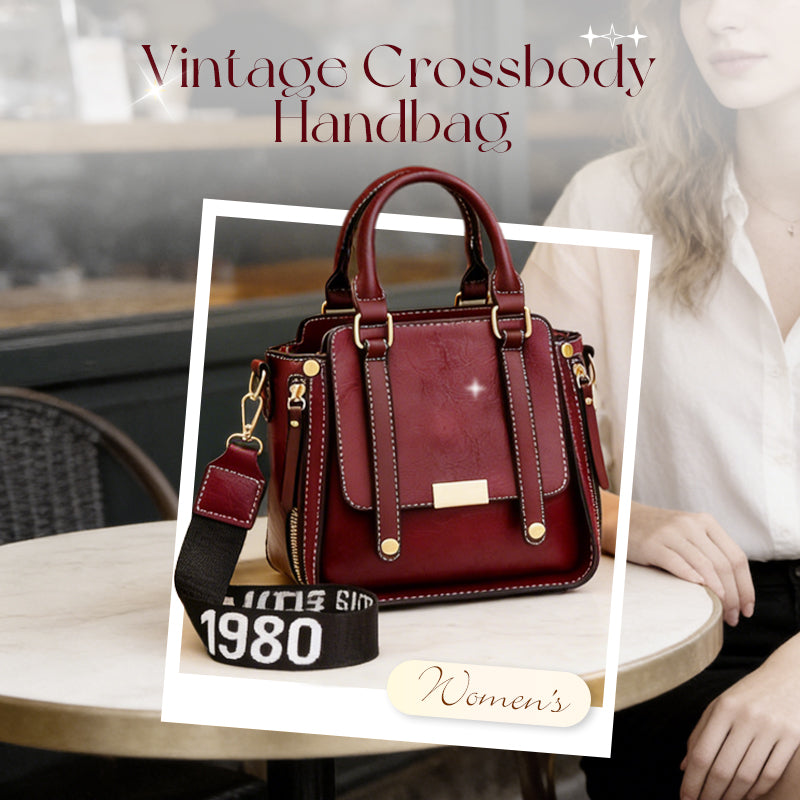 Sac bandoulière en cuir PU – style vintage