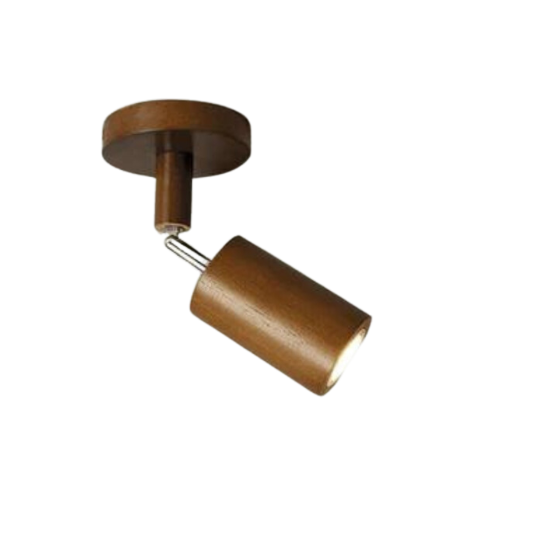 Spot de Plafond Orientable en Bois EcoLux avec Ampoule LED Incluse