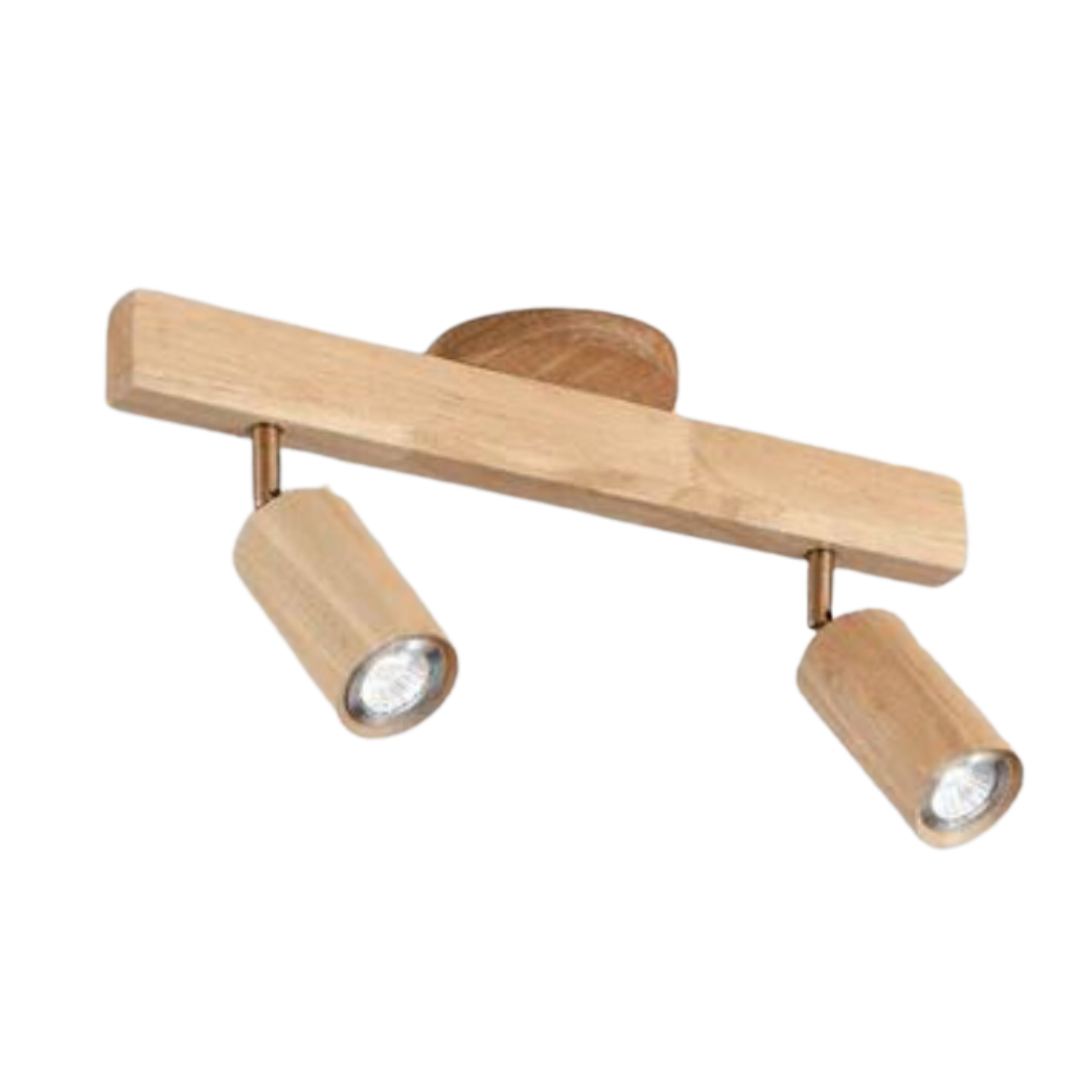 Spot de Plafond Orientable en Bois EcoLux avec Ampoule LED Incluse