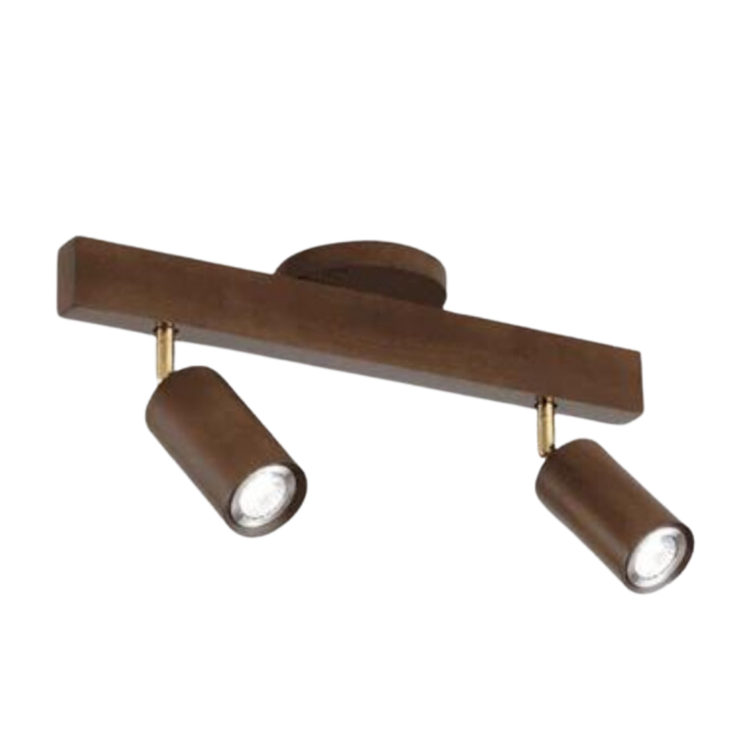 Spot de Plafond Orientable en Bois EcoLux avec Ampoule LED Incluse