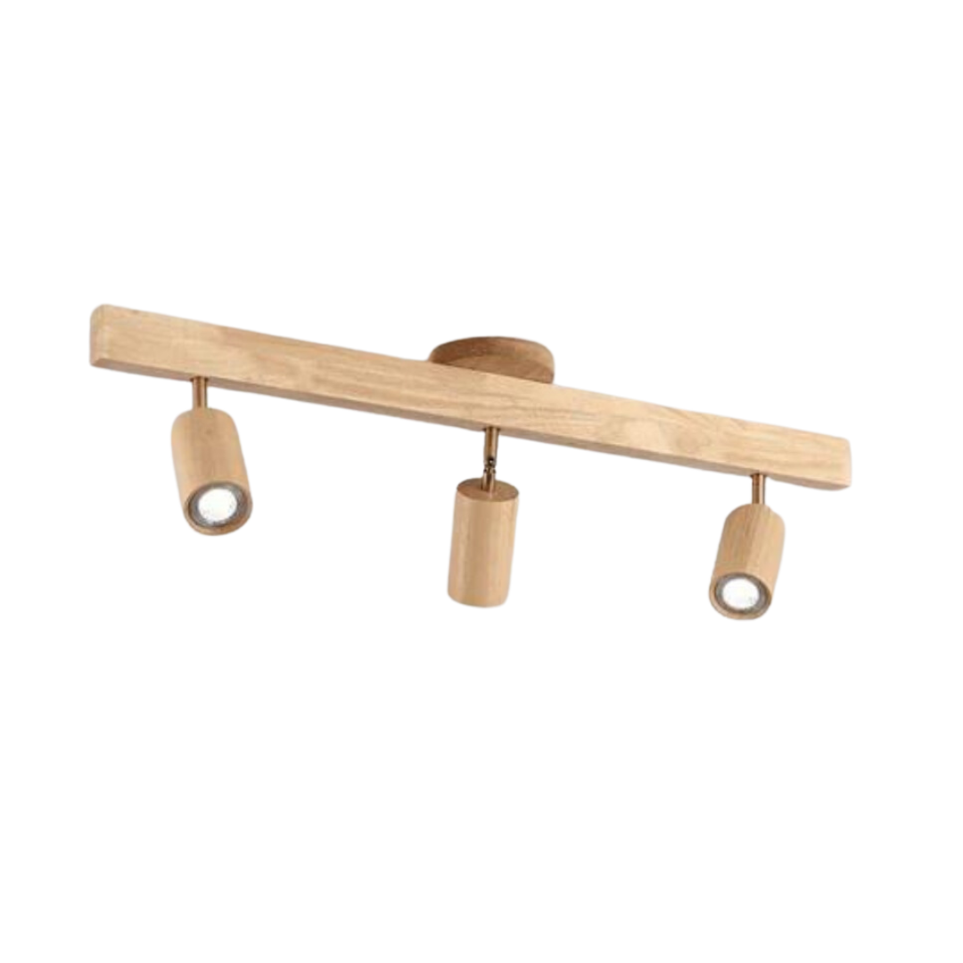 Spot de Plafond Orientable en Bois EcoLux avec Ampoule LED Incluse