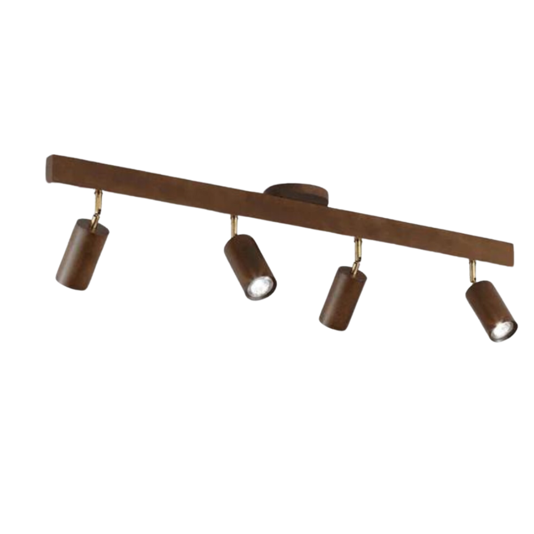 Spot de Plafond Orientable en Bois EcoLux avec Ampoule LED Incluse