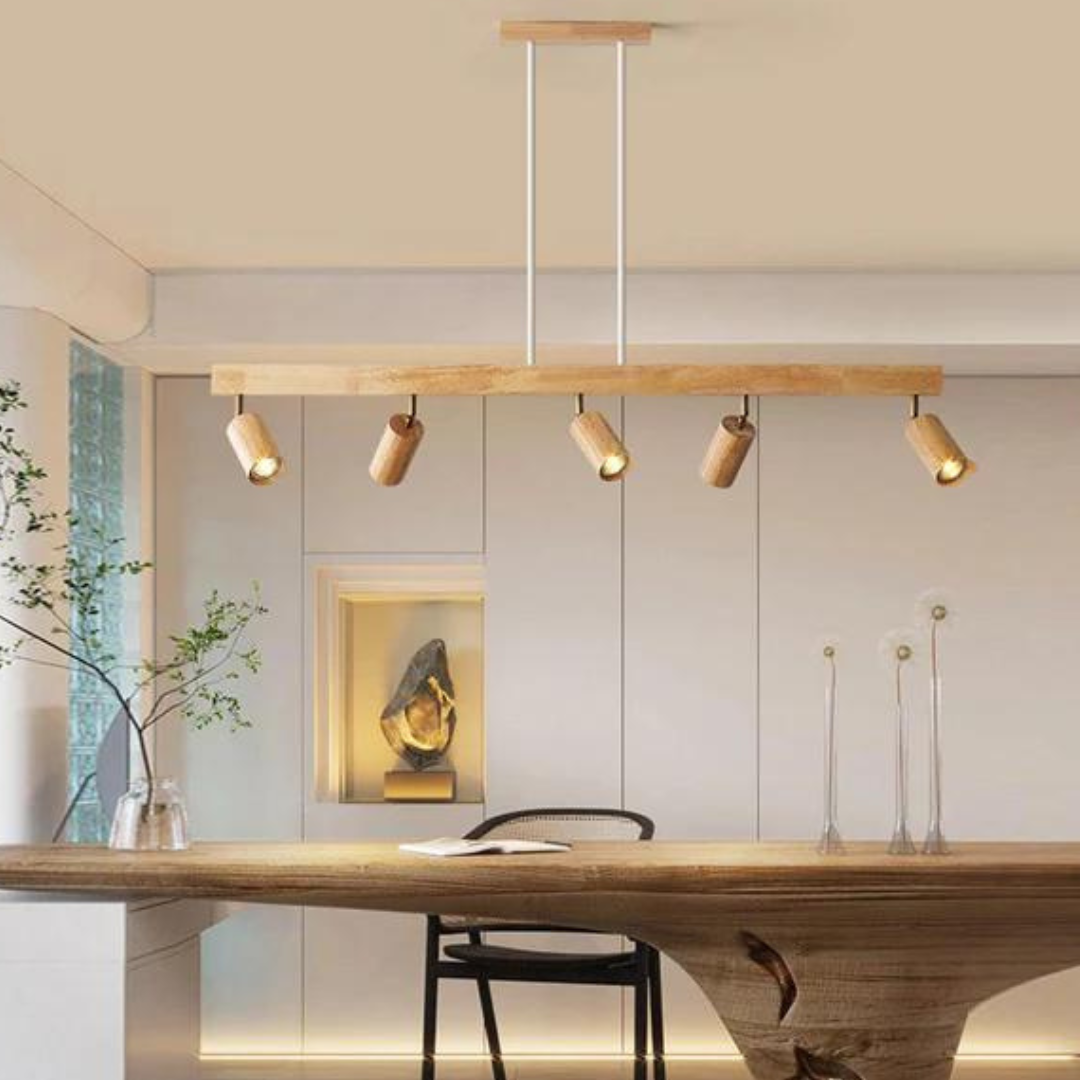 Spot de Plafond Orientable en Bois EcoLux avec Ampoule LED Incluse