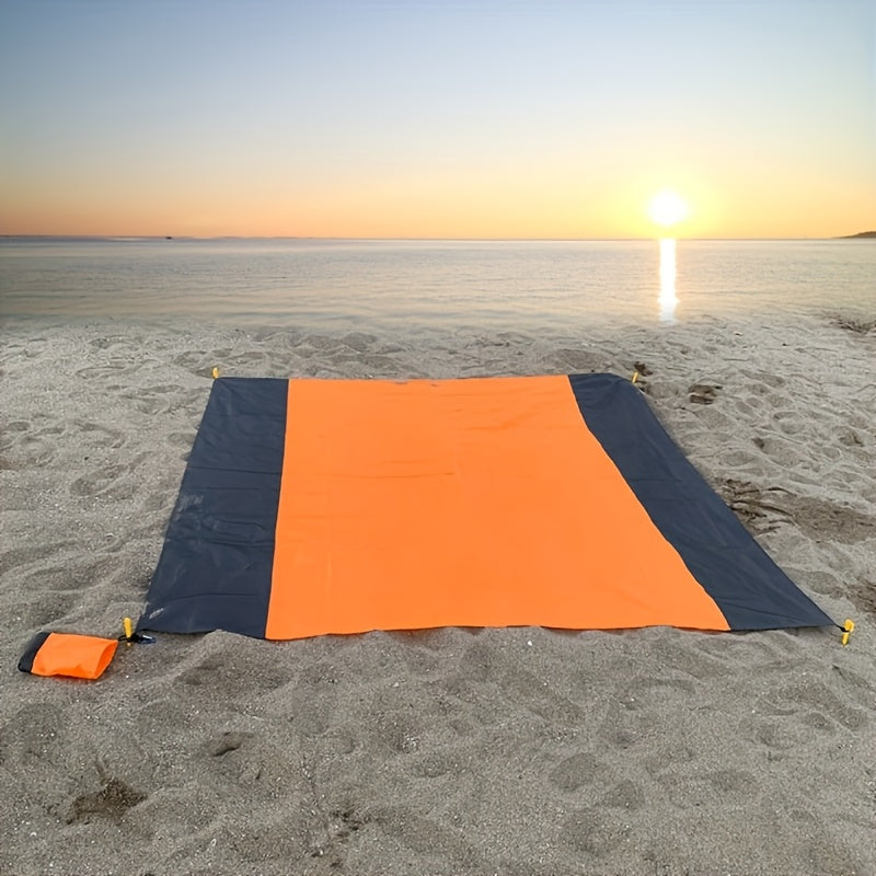 Serviette de plage grand format avec motif à rayures nautiques