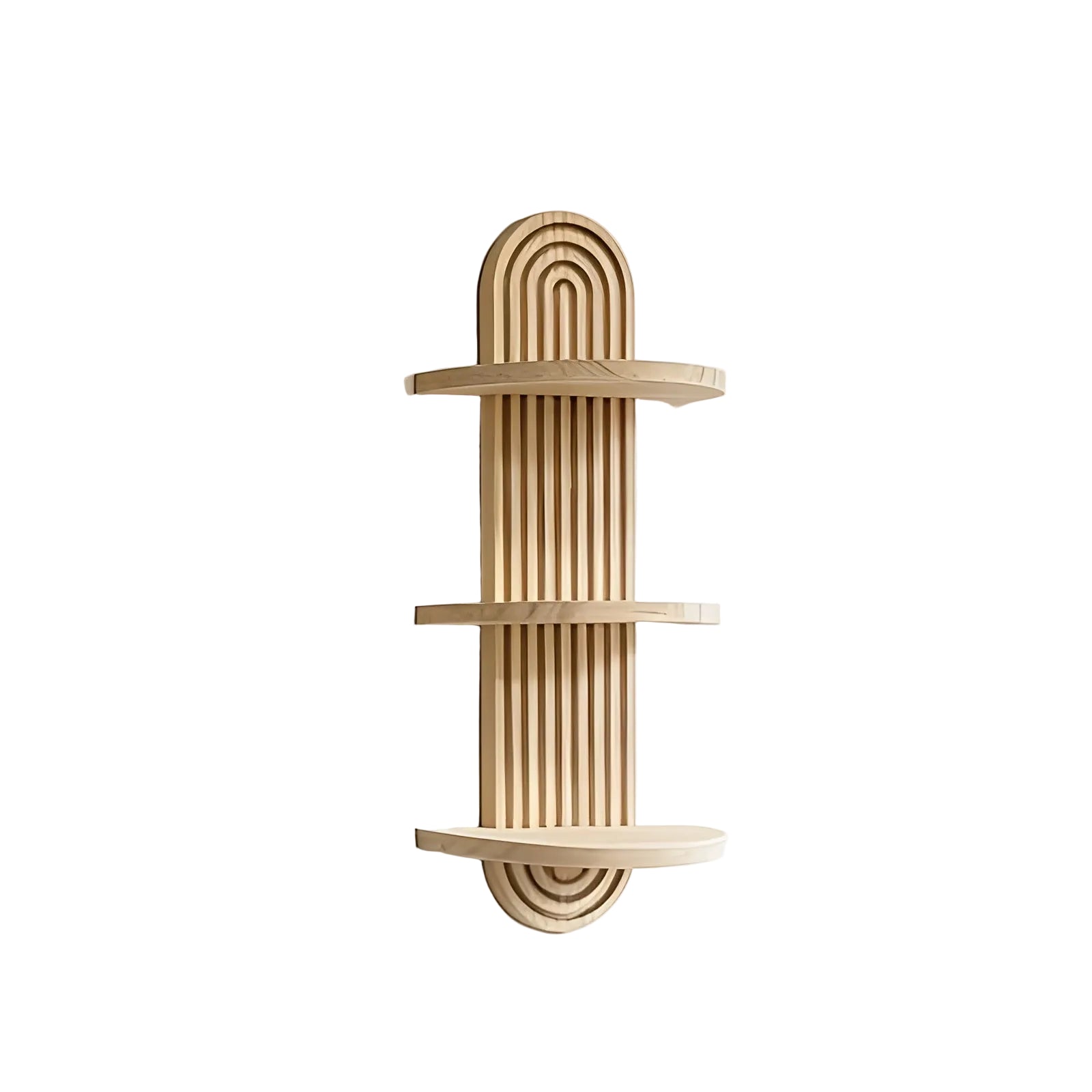 Étagère murale de style bohème en bois massif – Plusieurs niveaux, gain de place | Pour le salon, la chambre et le couloir