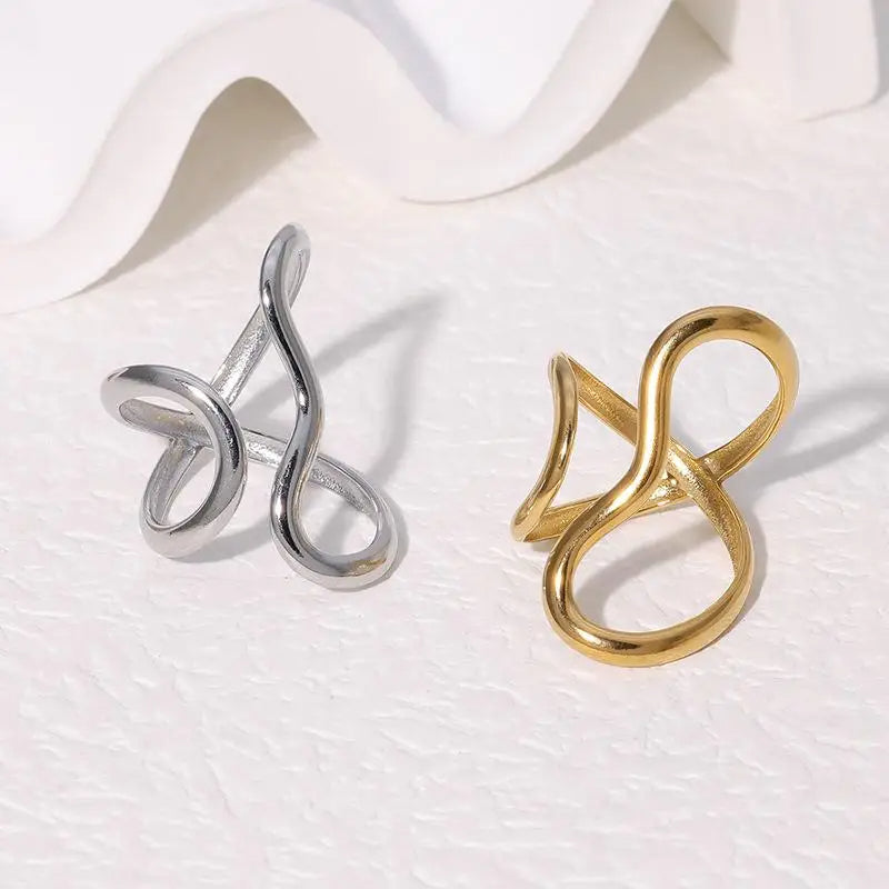 Bague Infinity Wrap pour femmes - Options or et argent