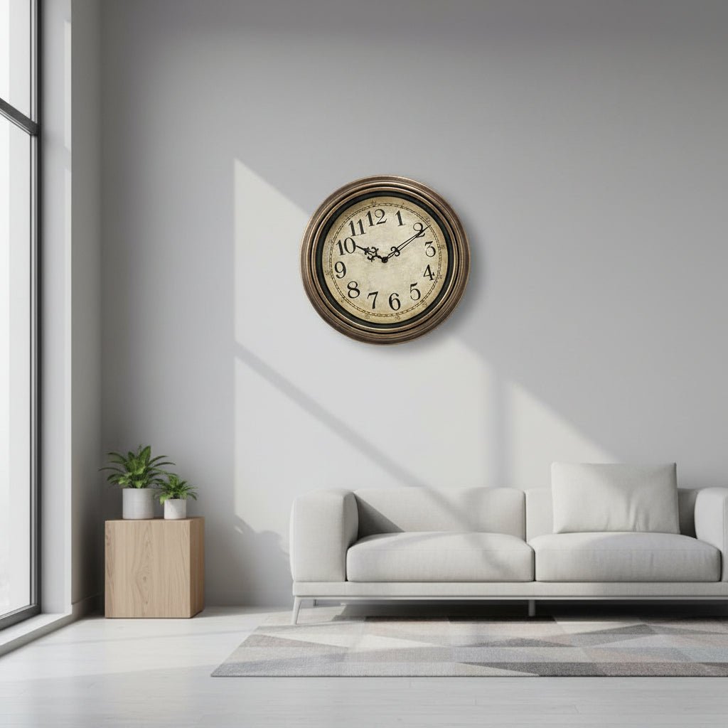 Horloge murale élégante et intemporelle avec mouvement à quartz silencieux