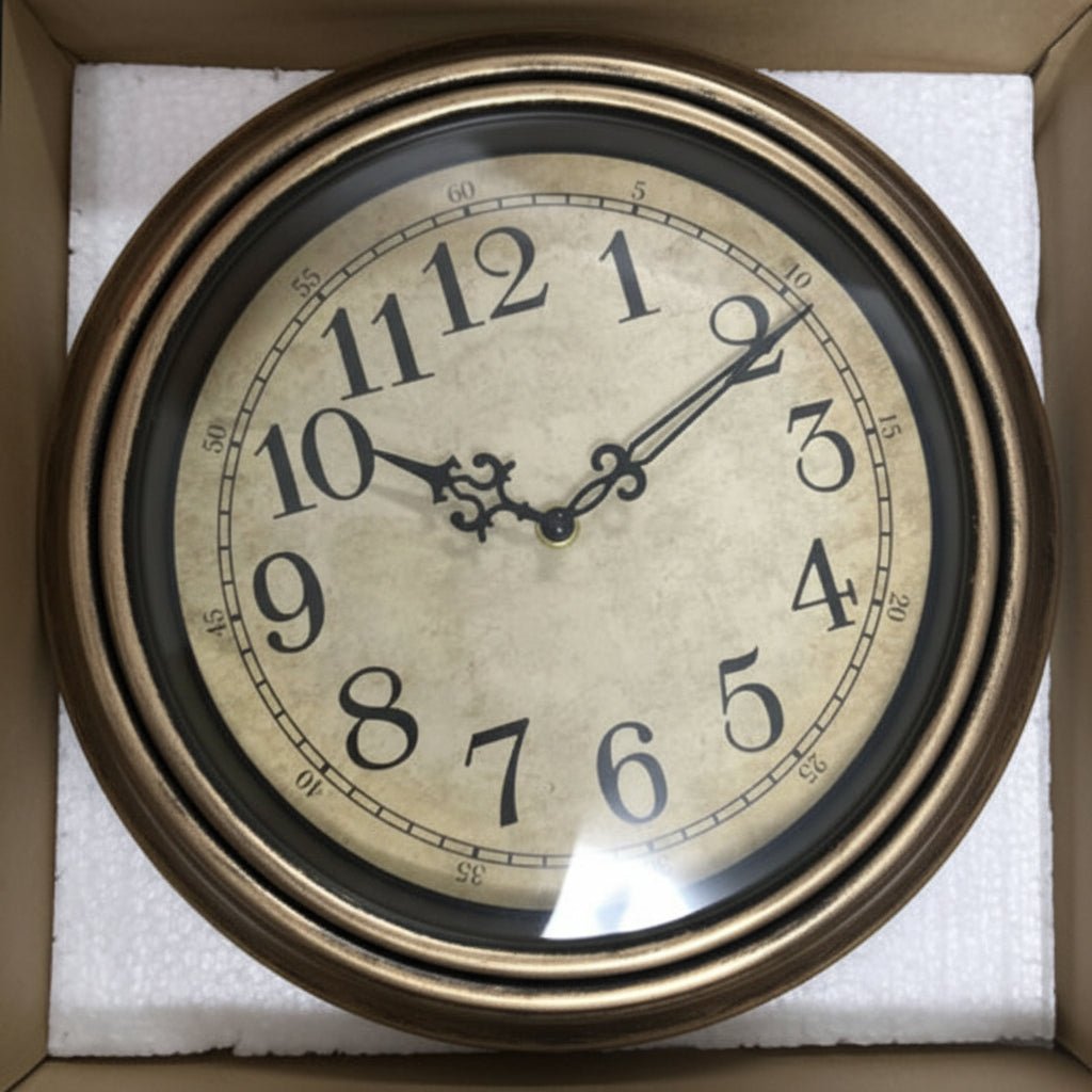 Horloge murale élégante et intemporelle avec mouvement à quartz silencieux