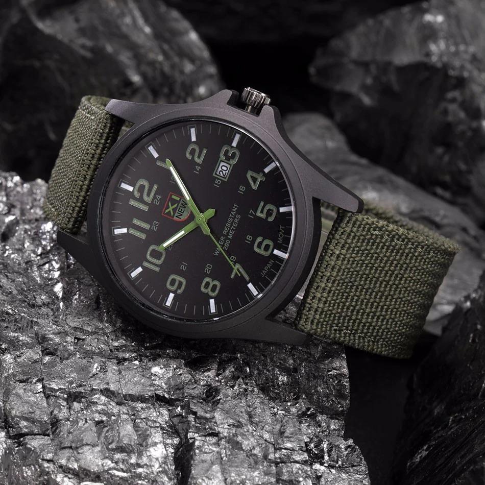 Montre tactique SummitForge TrailTime pour hommes, étanche et résistante aux chocs avec LED