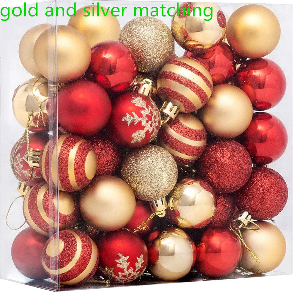 Décorations de boules de Noël faites à la main de 4 cm, 50 cm