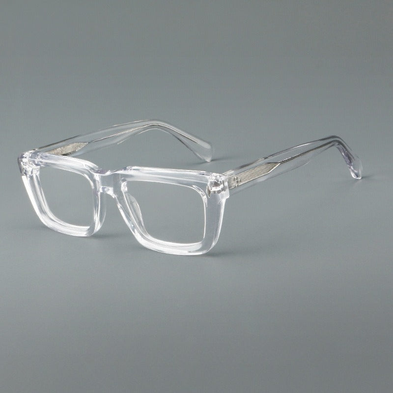 Majeed Monture de lunettes rectangulaires rétro en acétate