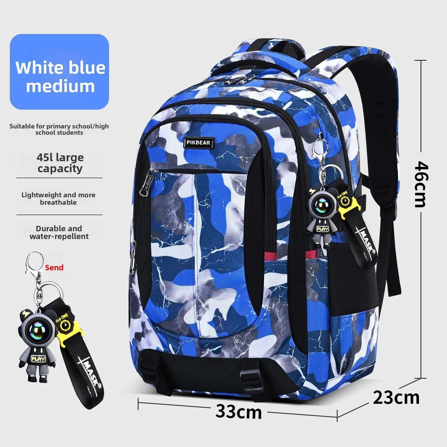 Sac à Dos Scolaire Ergonomique — Compartiment Ordinateur Rembourré