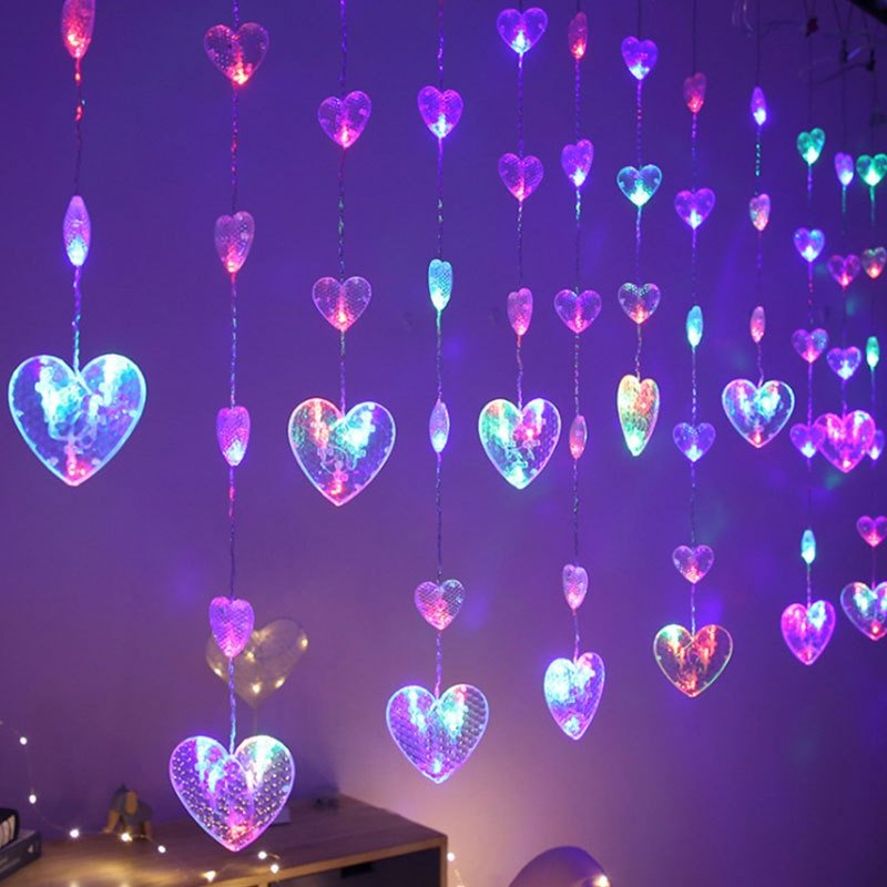 Guirlande lumineuse en forme de cœur