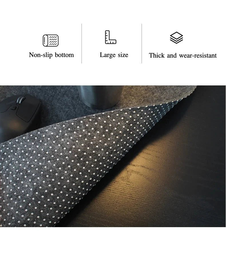 Tapis de Bureau en Feutre de Laine – Confort durable pour bureaux de jeux et de travail
