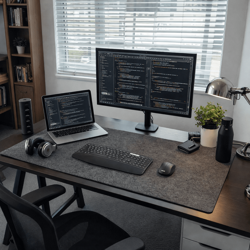 Tapis de Bureau en Feutre de Laine – Confort durable pour bureaux de jeux et de travail