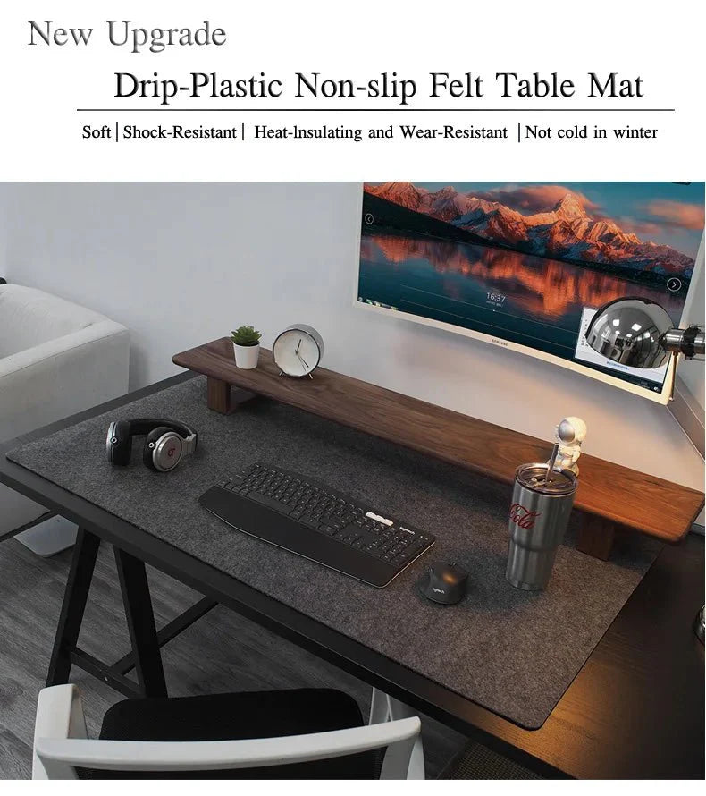 Tapis de Bureau en Feutre de Laine – Confort durable pour bureaux de jeux et de travail
