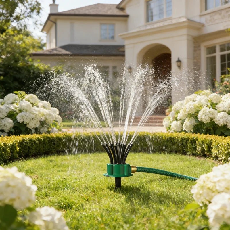 Arroseur automatique multi-têtes à 360 degrés pour une irrigation de jardin constante
