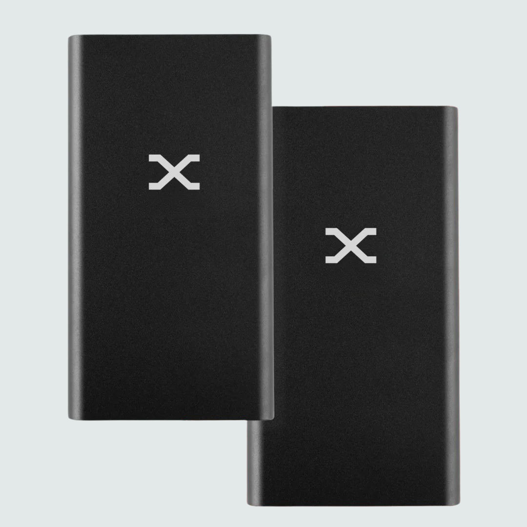 Pack de deux batteries externes Narsago X avec câbles de charge et indicateurs LED