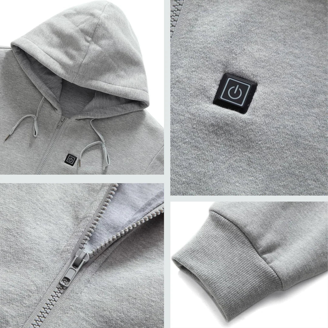 Gros plan sur le tissu doux et la doublure polaire du sweat-shirt Narsago X