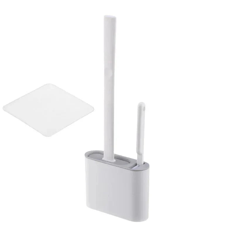 Brosse de toilettes en silicone avec porte-brosse pour un nettoyage hygiénique