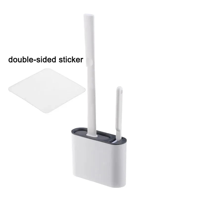 Brosse de toilettes en silicone avec porte-brosse pour un nettoyage hygiénique