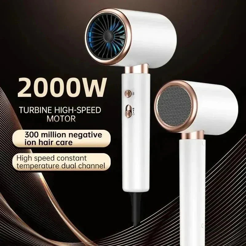 GLAMDRY – Sèche-cheveux ionique 2400 W pour un coiffage rapide, sans frisottis et brillant