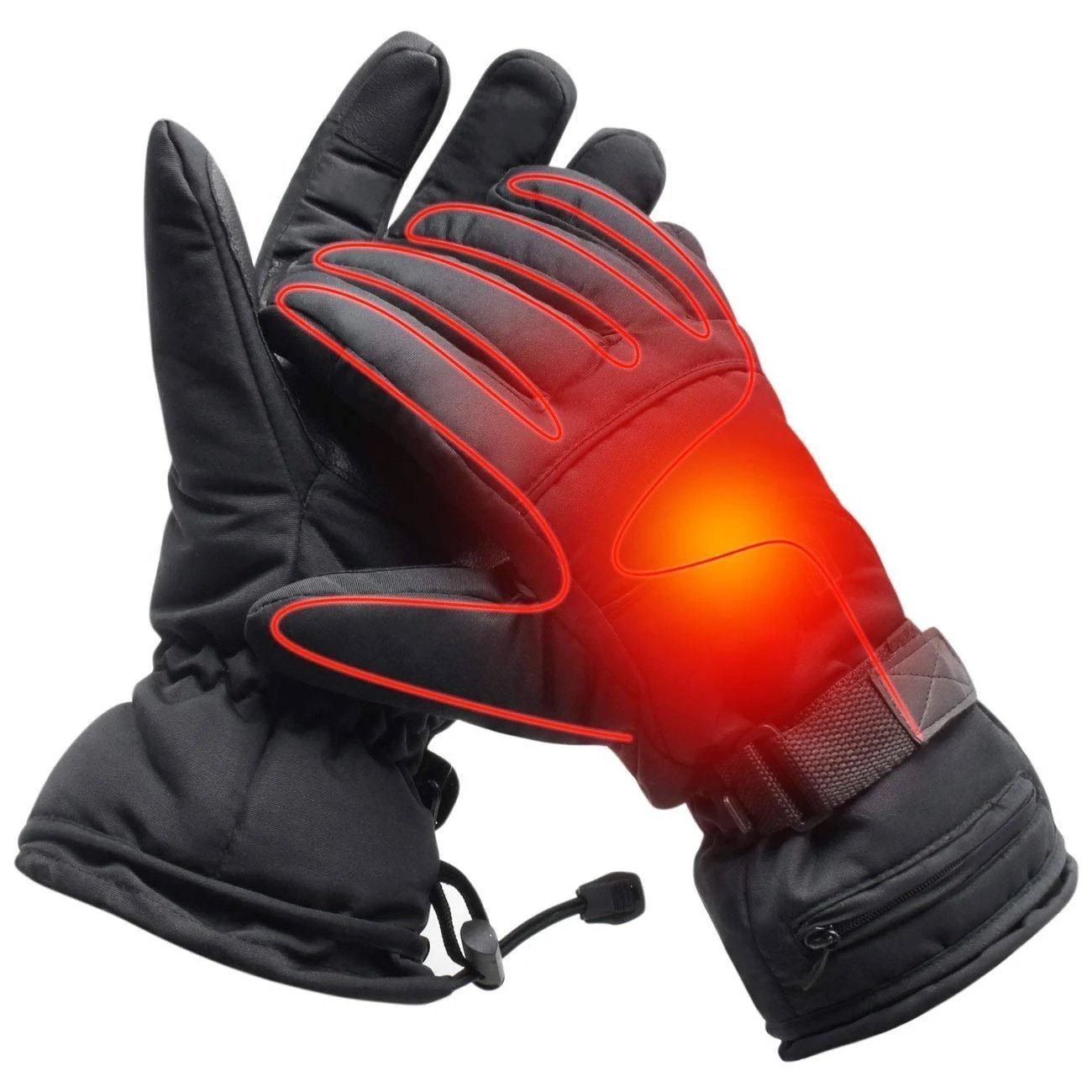 Gants chauffants chauffe-mains extérieurs d’hiver alimentés par batterie