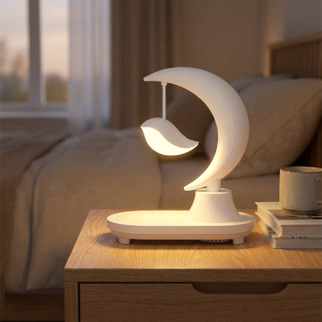 Lampe de chevet rechargeable multifonction avec chargement sans fil