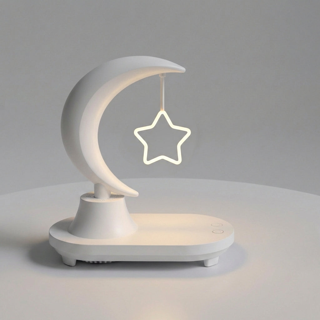 Lampe de chevet rechargeable multifonction avec chargement sans fil