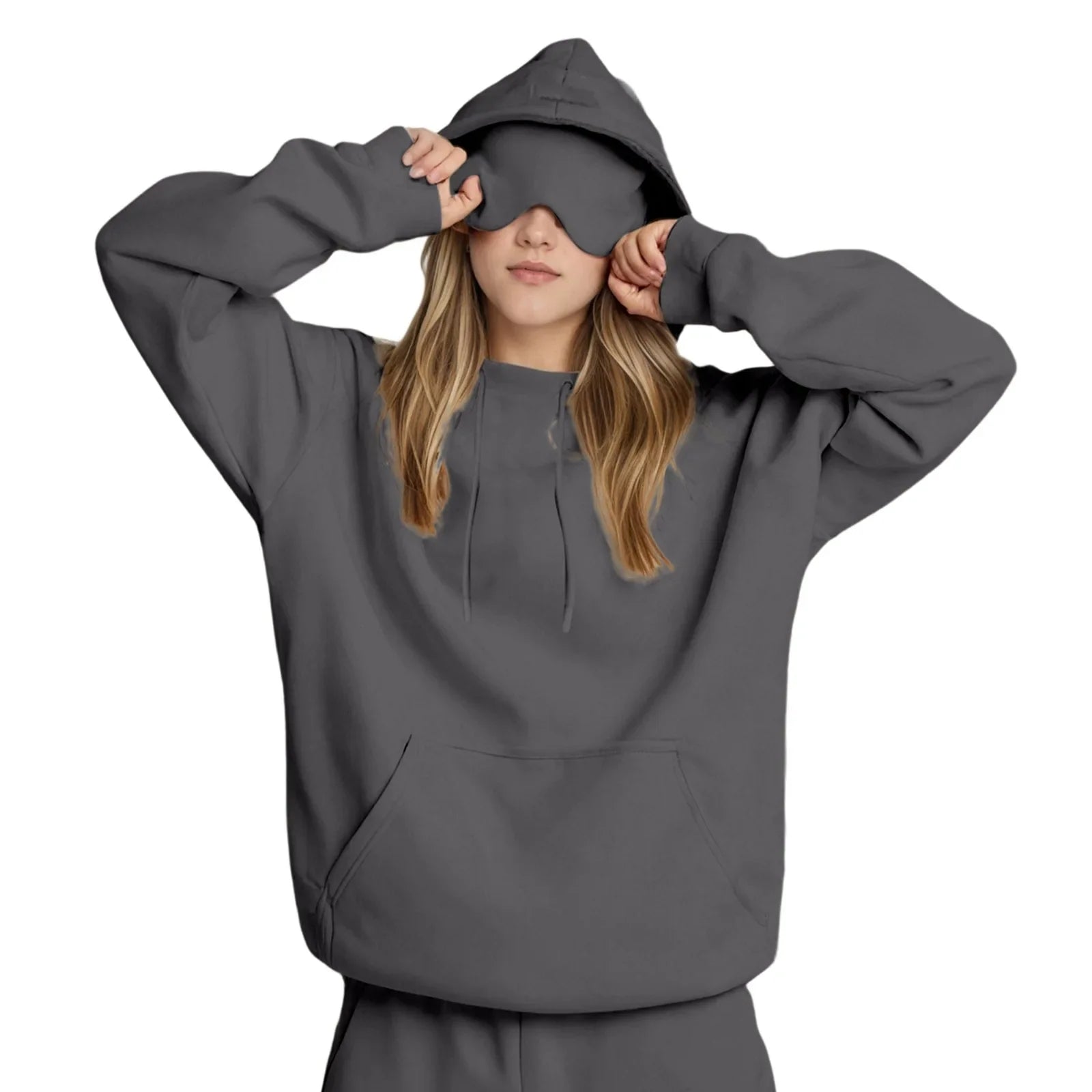 Sweat à Capuche de Voyage Incognito™ pour Femme – Confort Absolu & Masque Intégré