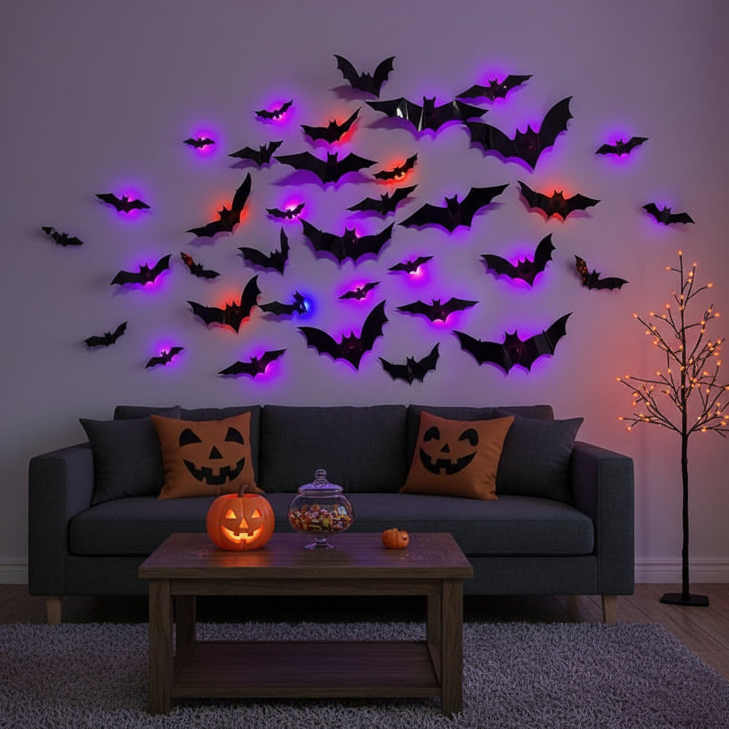 Ensemble de décoration murale chauve-souris modèle 3D