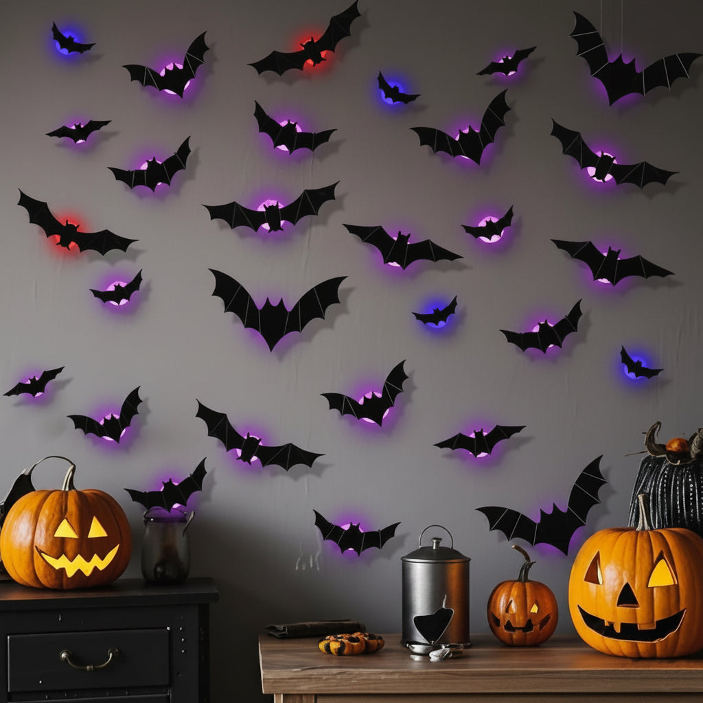 Ensemble de décoration murale chauve-souris modèle 3D