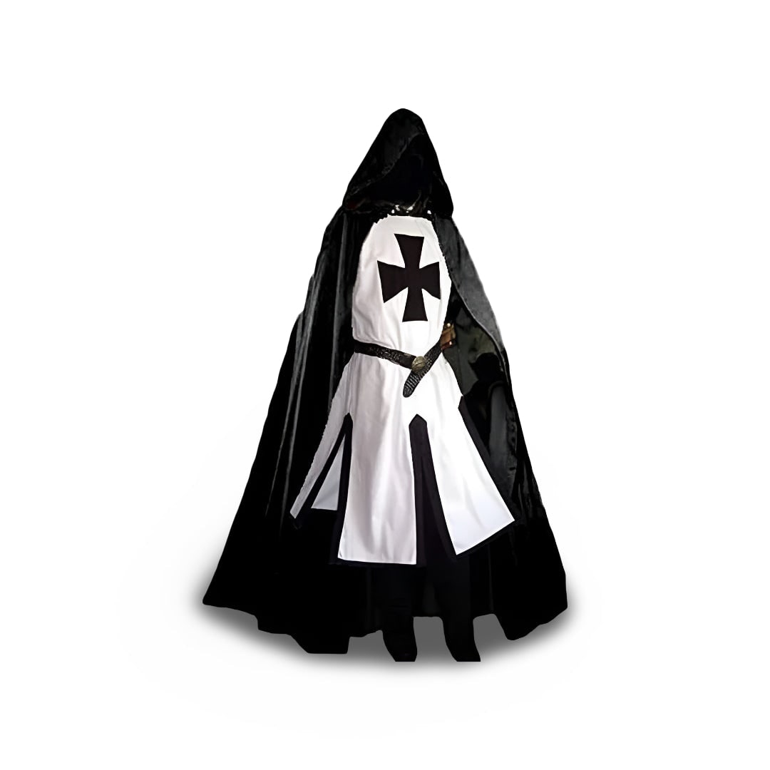 Costume de chevalier d'Halloween, tunique médiévale et tenue de cosplay pour fête et scène