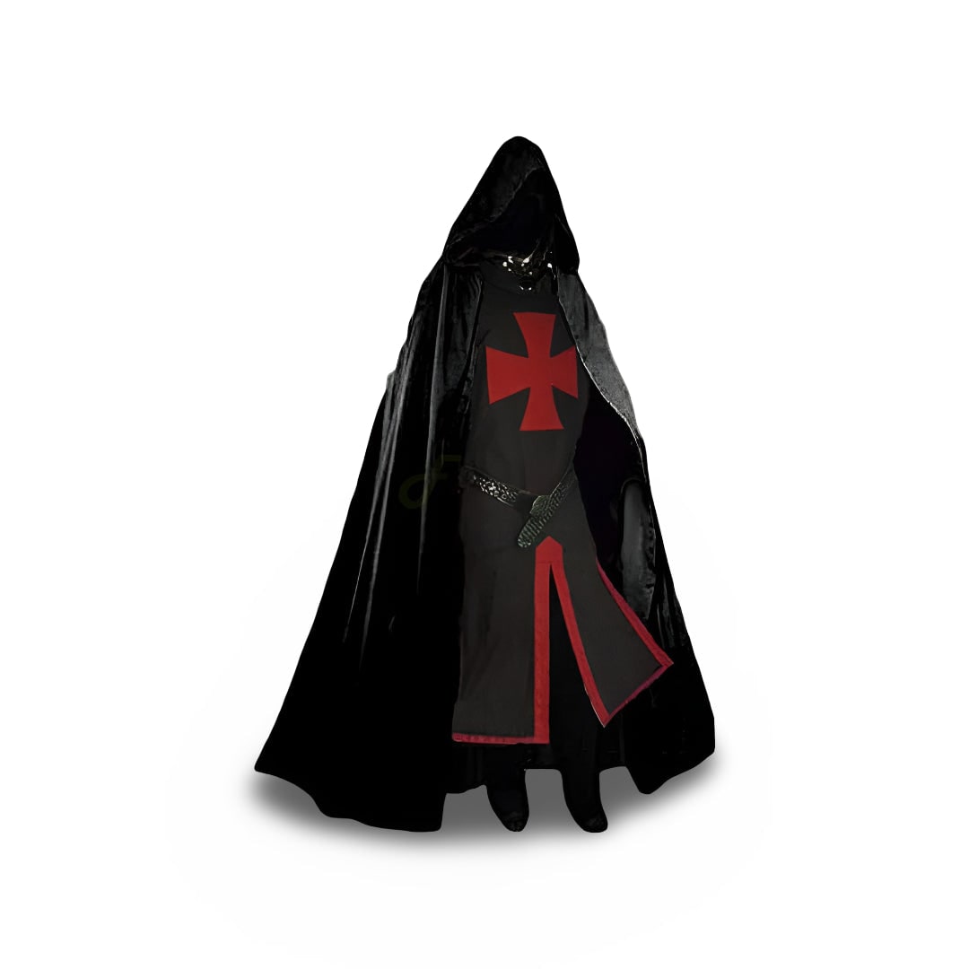 Costume de chevalier d'Halloween, tunique médiévale et tenue de cosplay pour fête et scène