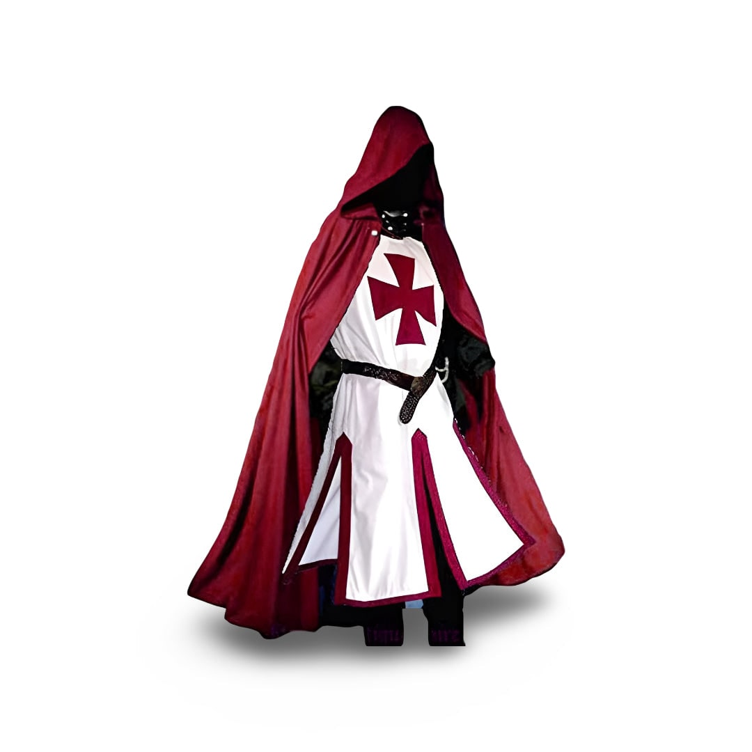 Costume de chevalier d'Halloween, tunique médiévale et tenue de cosplay pour fête et scène