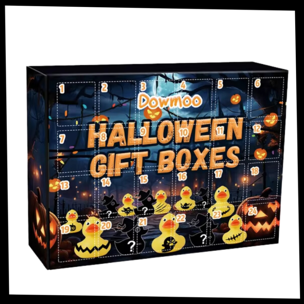 Calendrier de l'Avent Canard sur le thème d'Halloween et de Noël