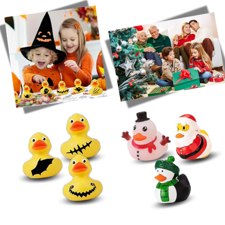 Calendrier de l'Avent Canard sur le thème d'Halloween et de Noël