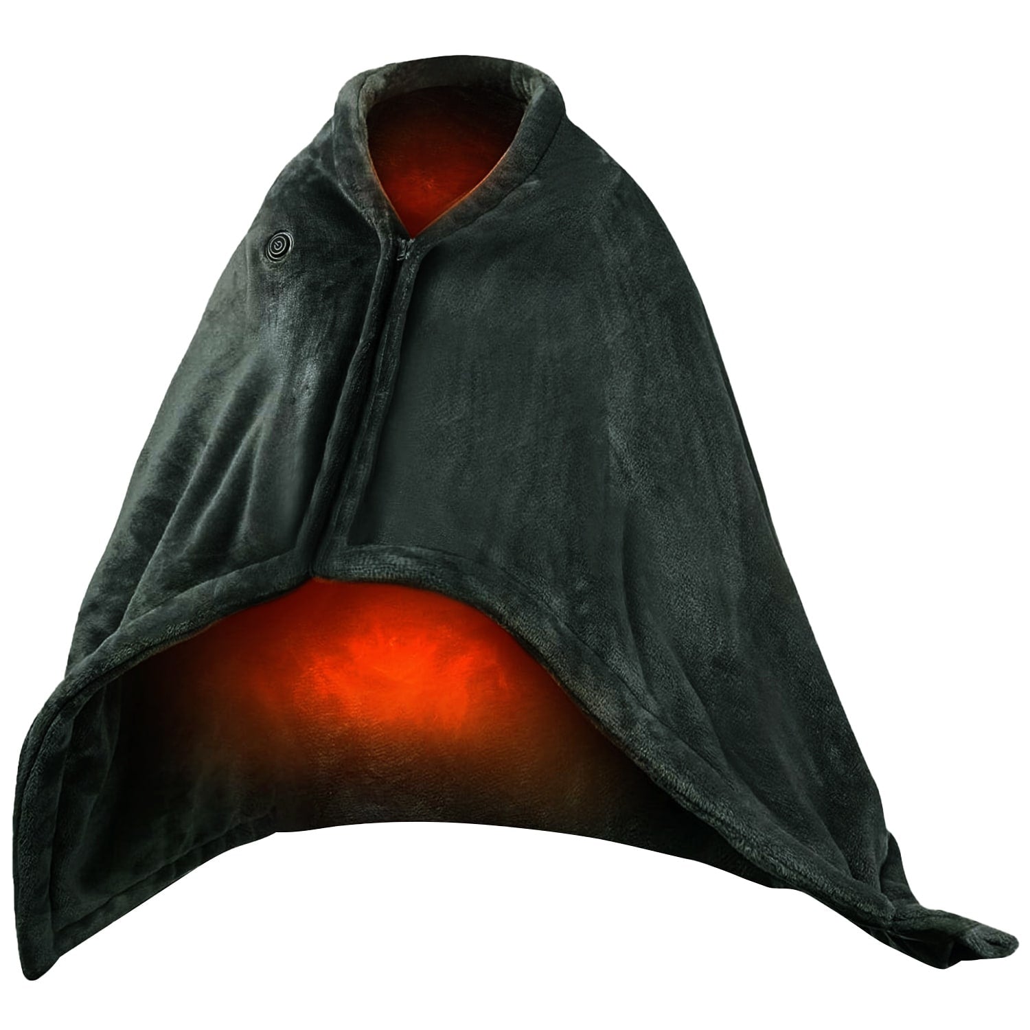 Châle de couverture chauffante avec jet électrique, poncho portable alimenté par USB avec fermeture éclair et poche interne