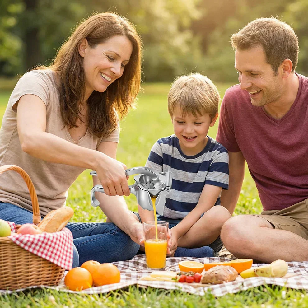 Extracteur de jus d'agrumes pour la cuisine et les boissons, doté d’un levier puissant pour un usage domestique.