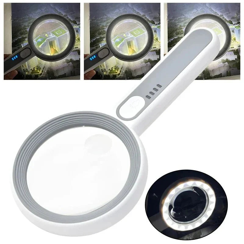 Loupe LED rechargeable 12x