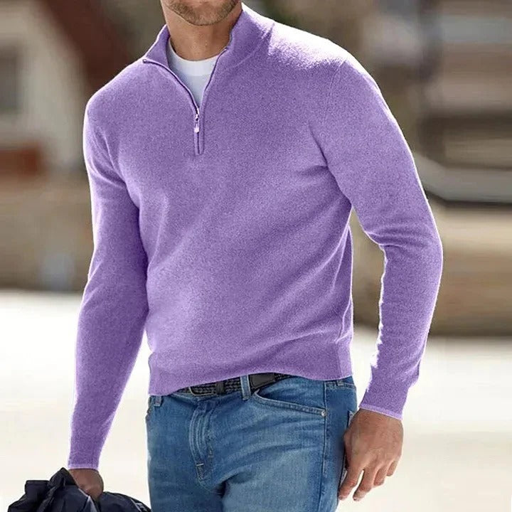 Pull en cachemire pour homme à manches longues – doux et intemporel