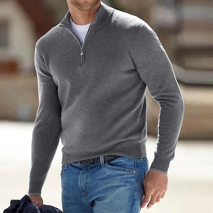 Pull en cachemire pour homme à manches longues – doux et intemporel