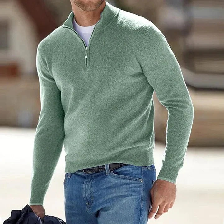 Pull en cachemire pour homme à manches longues – doux et intemporel