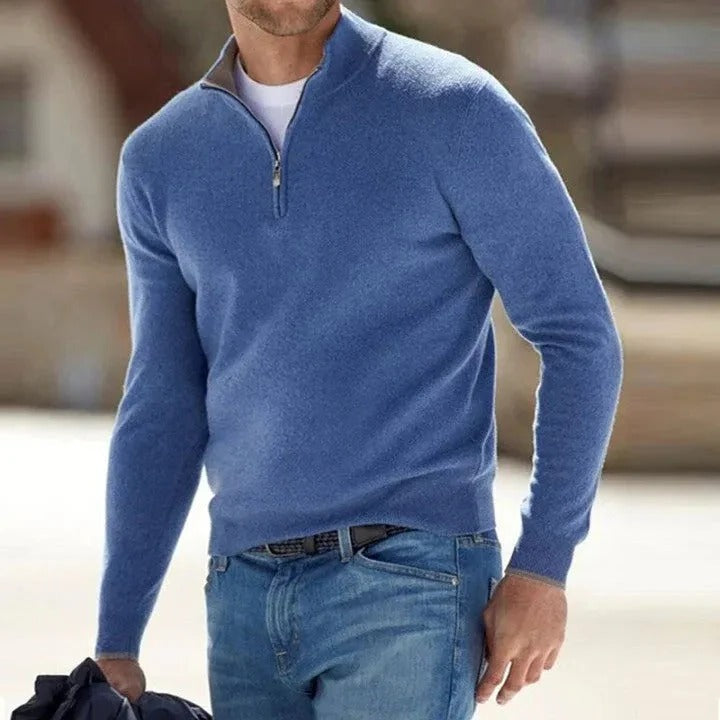 Pull en cachemire pour homme à manches longues – doux et intemporel