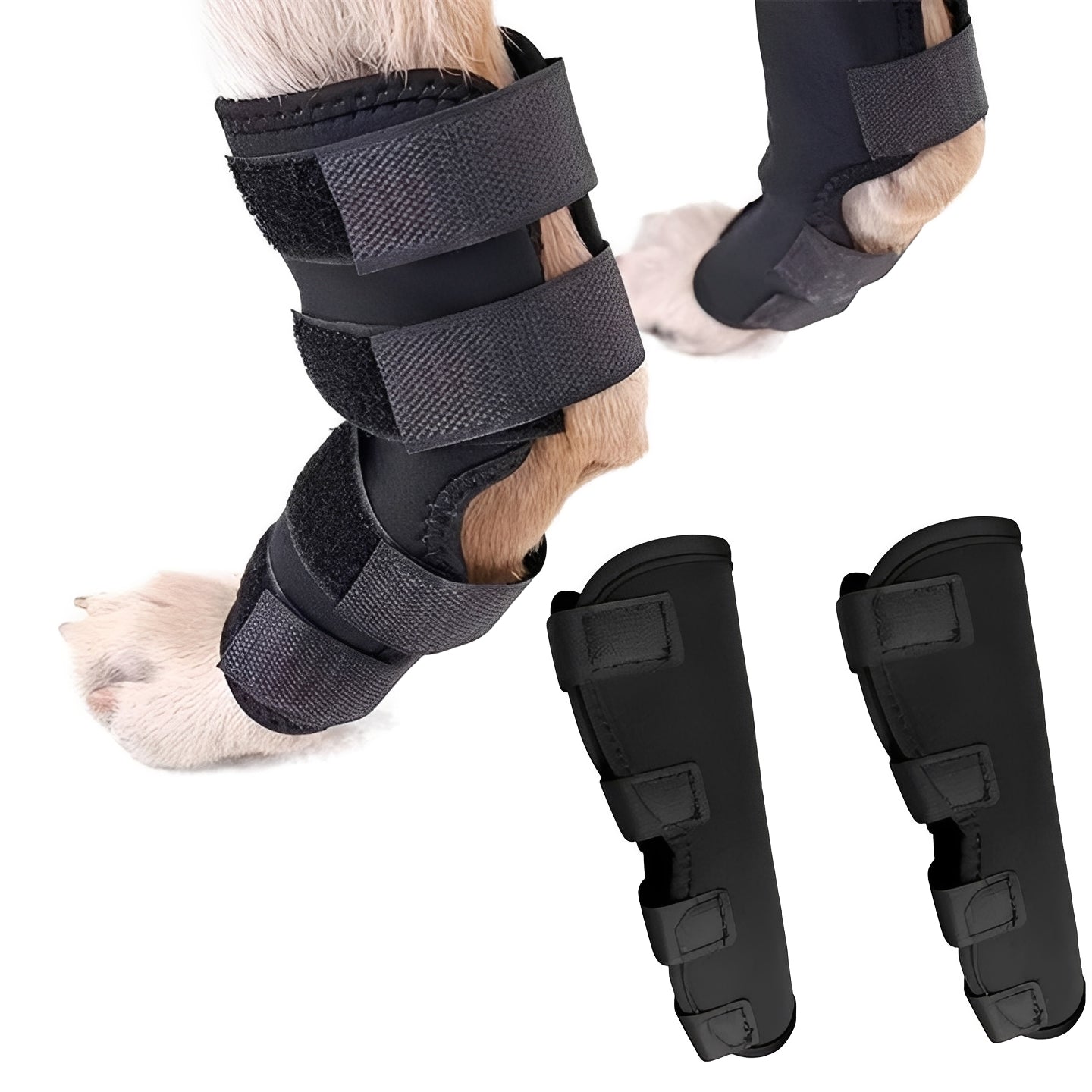 Attelle pour patte de chien à sangles réglables