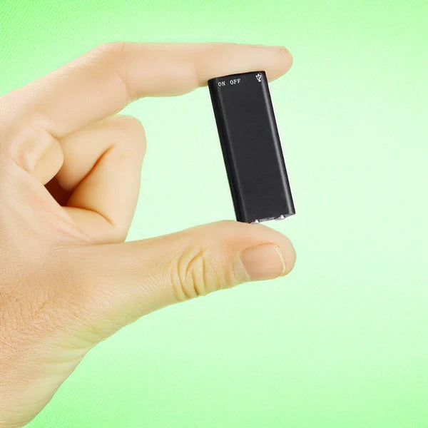 Enregistreur audio compact activé par la voix avec mémoire intégrée