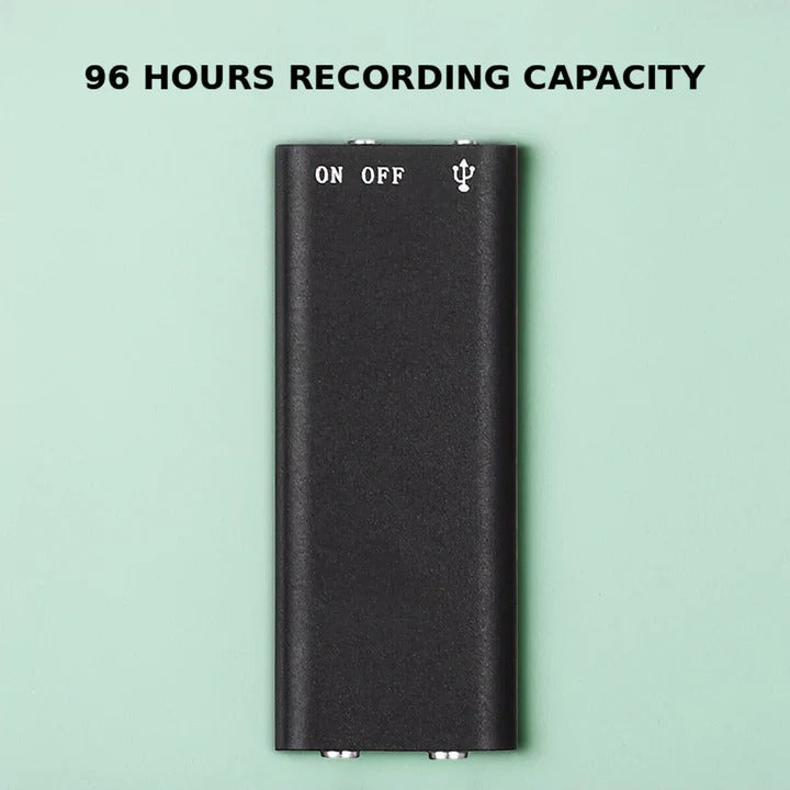 Enregistreur audio compact activé par la voix avec mémoire intégrée